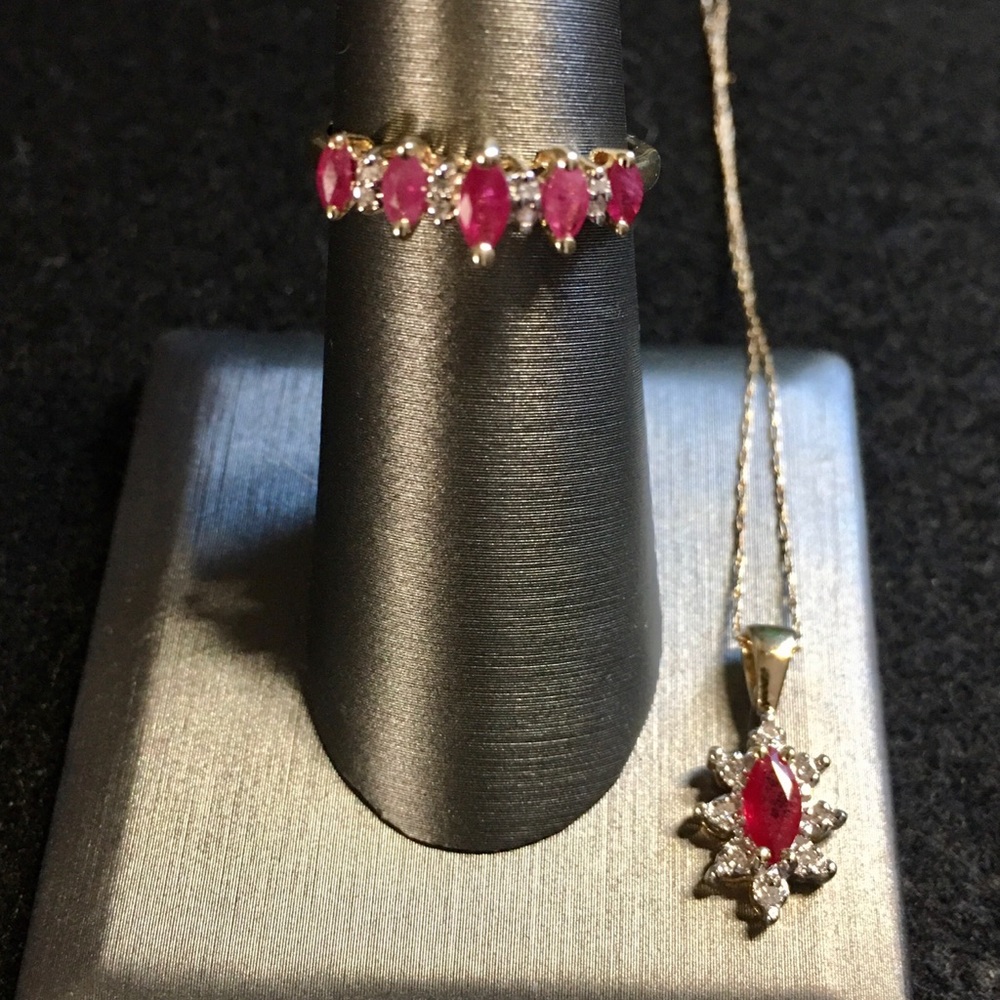 Red Valentine Special 10K Gold (Stamped) Set!!